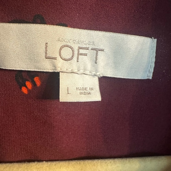 LOFT Maroon Shirt with Orange Details - Picture 3 of 4